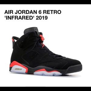 Nike Air Jordan 6 Retro black red size women’s 9 Youth 7